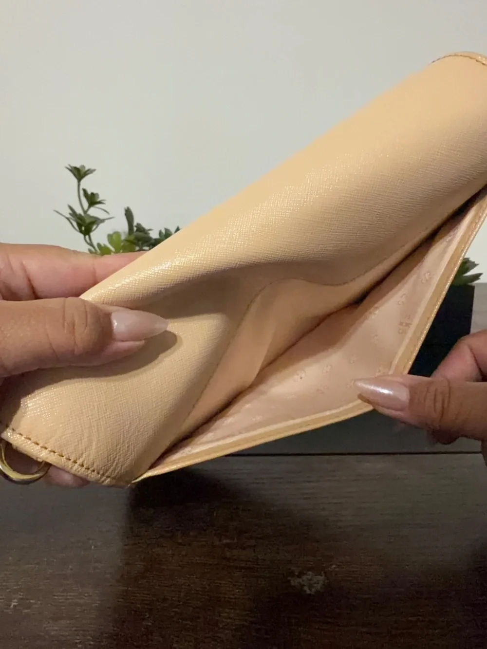 Tory Burch Beige Envelope Clutch